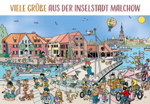 Wimmelpost "Drehbrücke in Malchow"